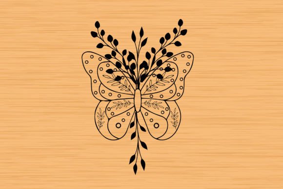 Butterfly Cut File Floral Design