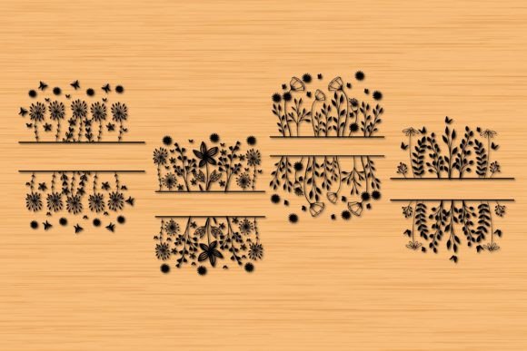 Floral Butterfly Botanical Split Frame