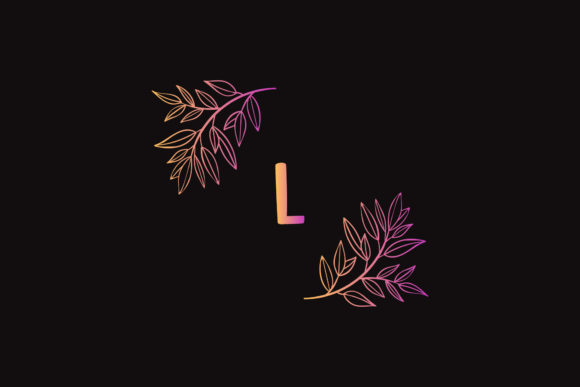 Floral Monogram Symbol Logo Design
