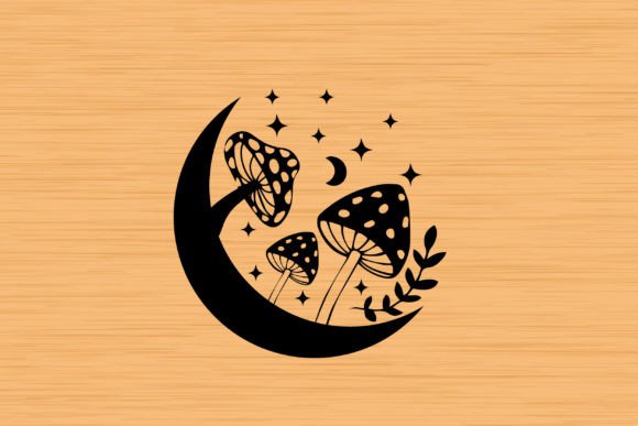Floral Moon Crystal Mushrooms