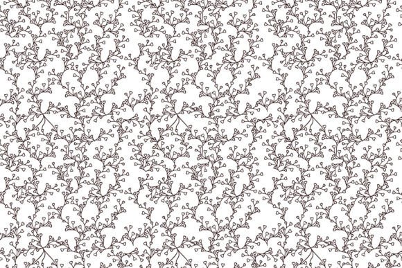 Floral Pattern, B W Digital Paper Flower