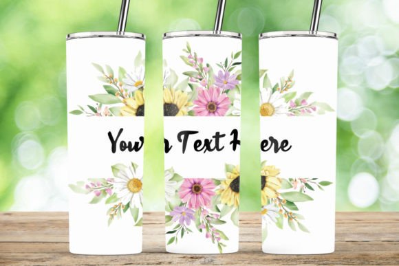 Floral Sunflower Watercolor 20 Oz Print