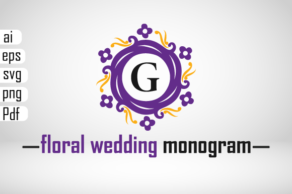 Floral Wedding Monogram G