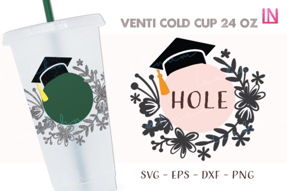 Graduation Cap Floral Wreath Venti Ring