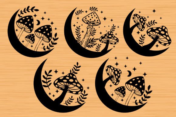 Magic Floral Moon Mushrooms Bundle