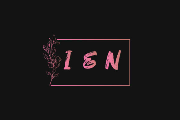 Monogram Floral Frame Symbol