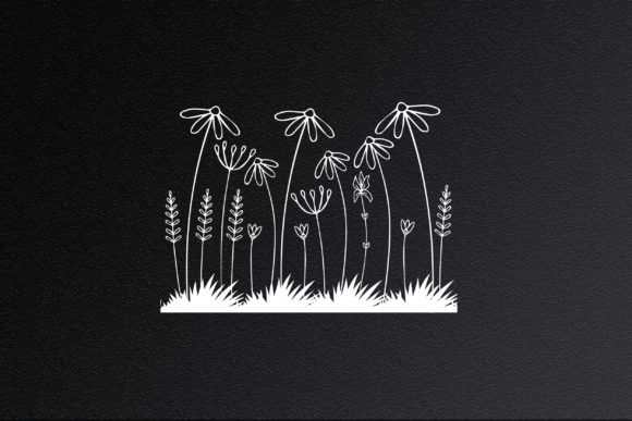 Small Floral Garden with Grass