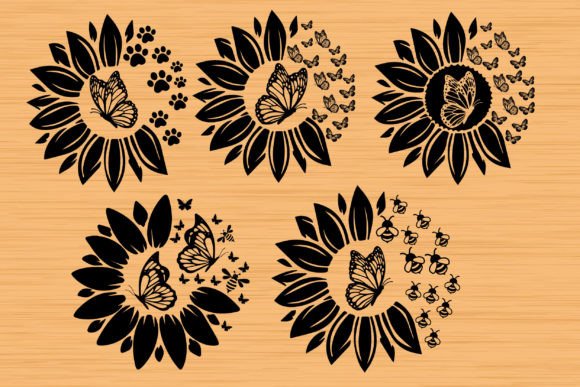 Sunflower Floral Butterfly Bundle