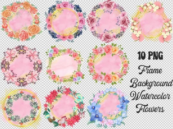 Watercolor Floral Background Sublimation